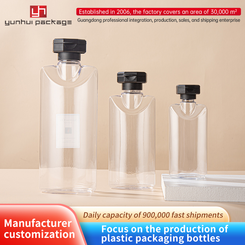 100ml shampoo transparent packed bottle body milk shower gel press PET cosmetics washing bag material