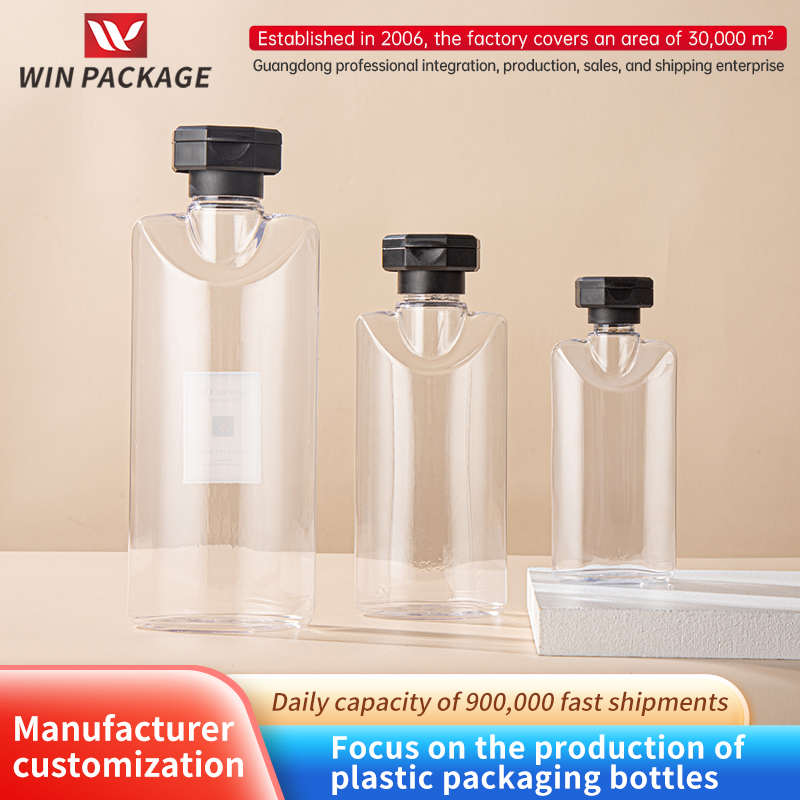 100ml shampoo transparent packed bottle body milk shower gel press PET cosmetics washing bag material